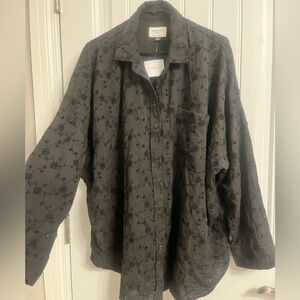 American Eagle NWT Boho Black Shirt